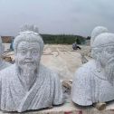 内蒙古 白麻花岗岩石材人物立体雕刻