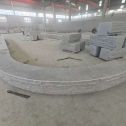 内蒙古 芝麻白异形坐凳，自然面光面弧形加工