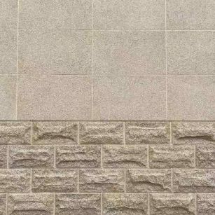 内蒙古 黄金麻自然面蘑菇石配荔枝面干挂