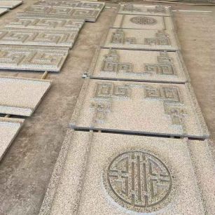 内蒙古 白麻花岗岩外墙立面雕刻板