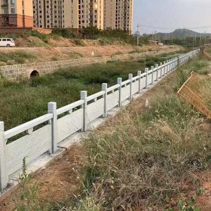 内蒙古 白麻河道栏杆效果展示图