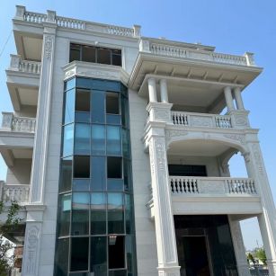 内蒙古 白麻花岗岩别墅外墙干挂效果展示