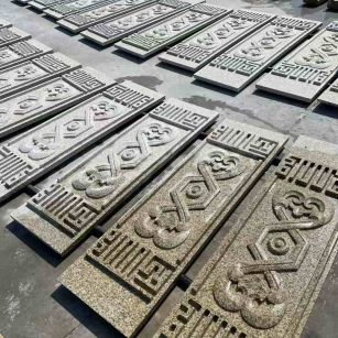 内蒙古 黄金麻花岗岩外墙雕刻板