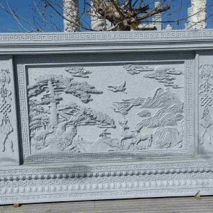 内蒙古 芝麻白大型照壁，屏风，影壁
