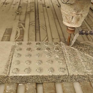 内蒙古 芝麻白花岗岩石材盲人石、盲道石、盲点石