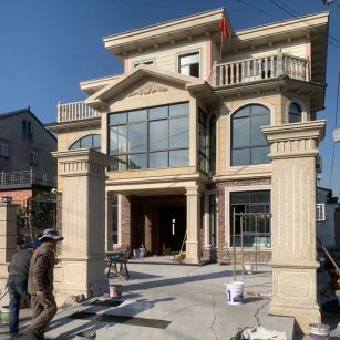 内蒙古 黄金麻花岗岩荔枝面别墅外墙干挂私家专属