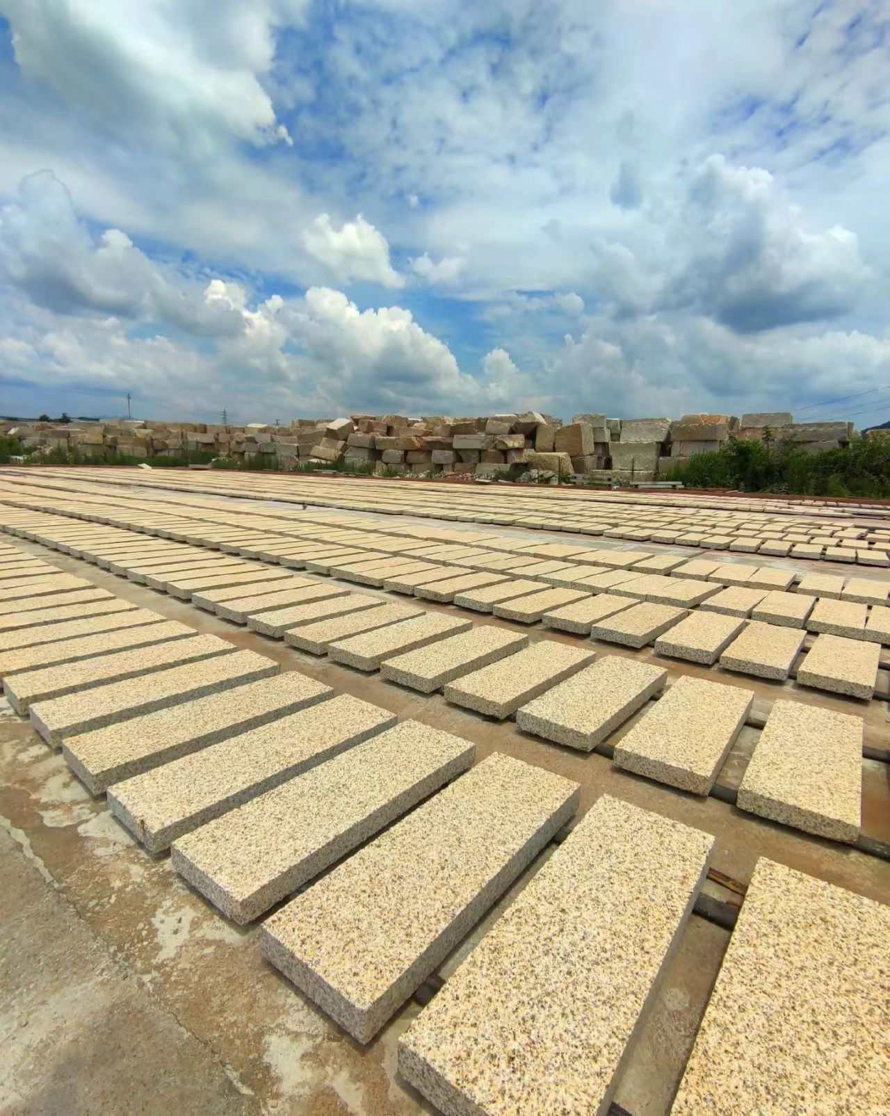 内蒙古 黄金麻花岗岩荔枝面地铺石防护中