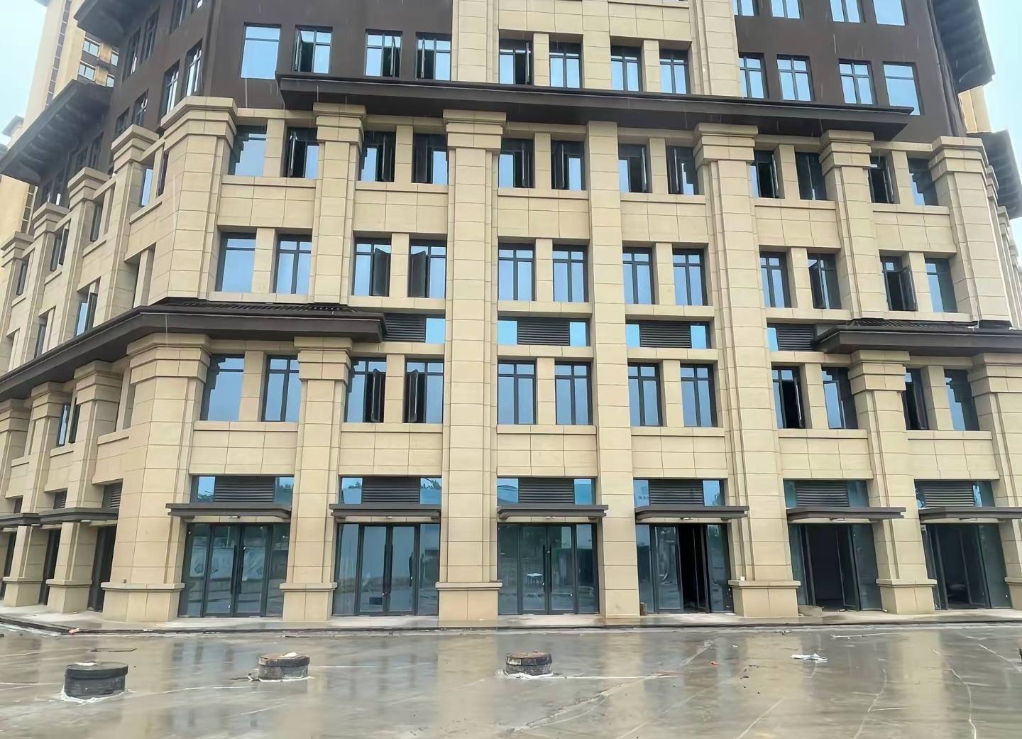 内蒙古 黄金麻花岗岩荔枝面小区外墙干挂