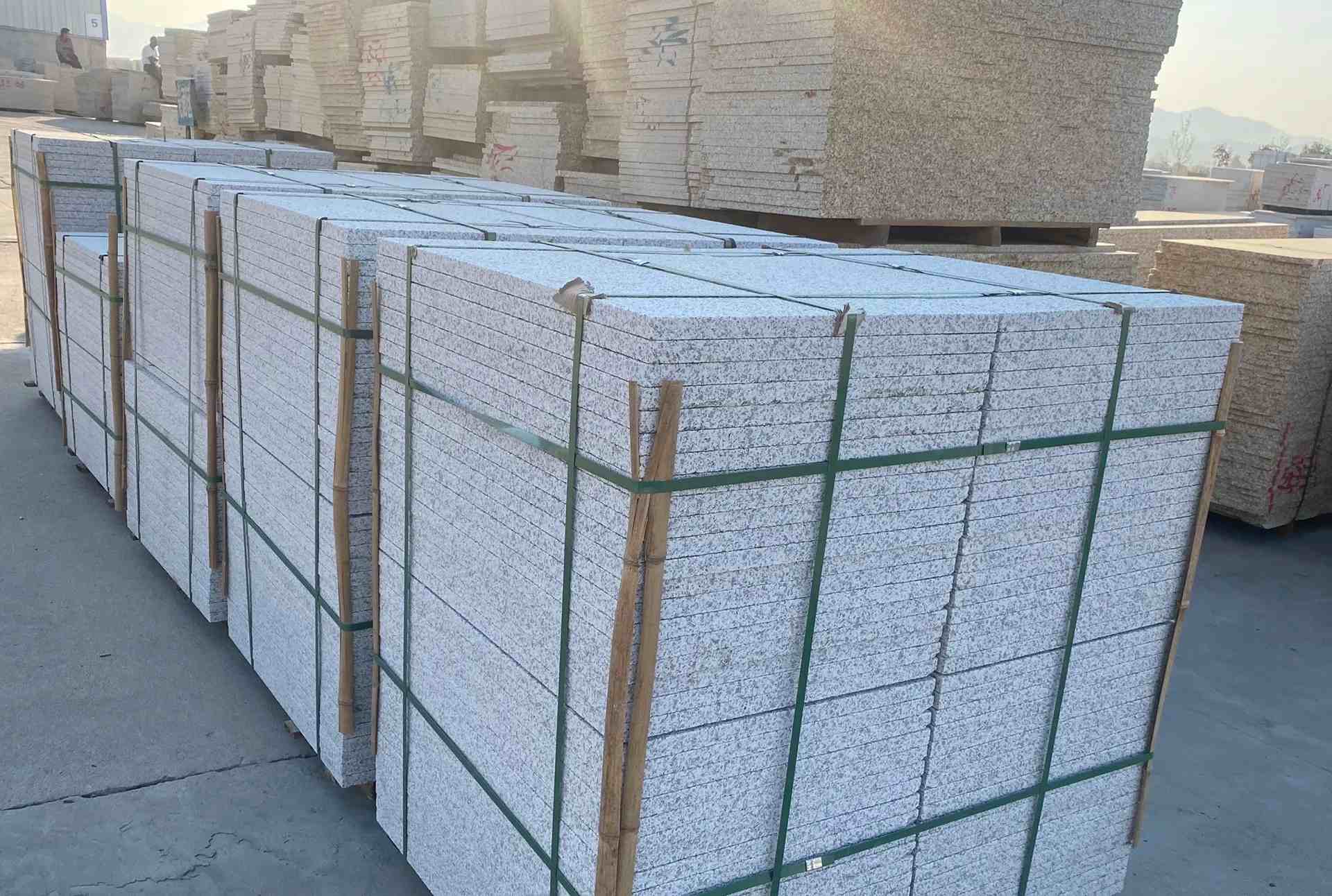 内蒙古 白麻花岗岩荔枝面地铺石