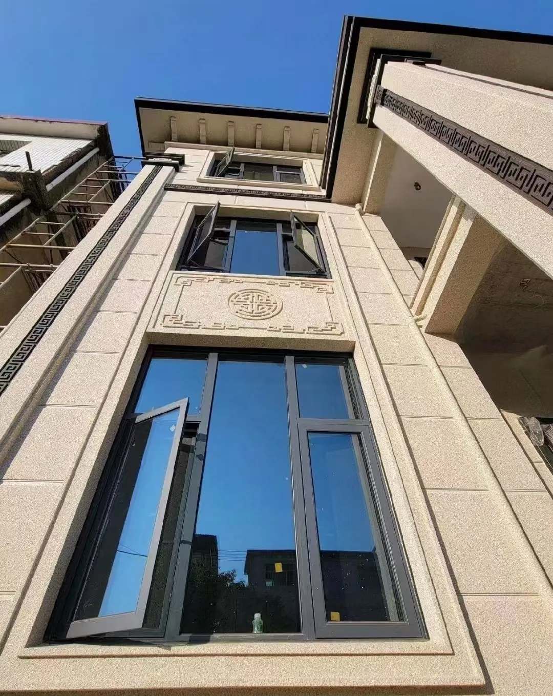 内蒙古 黄金麻荔枝面别墅外墙干挂效果展示