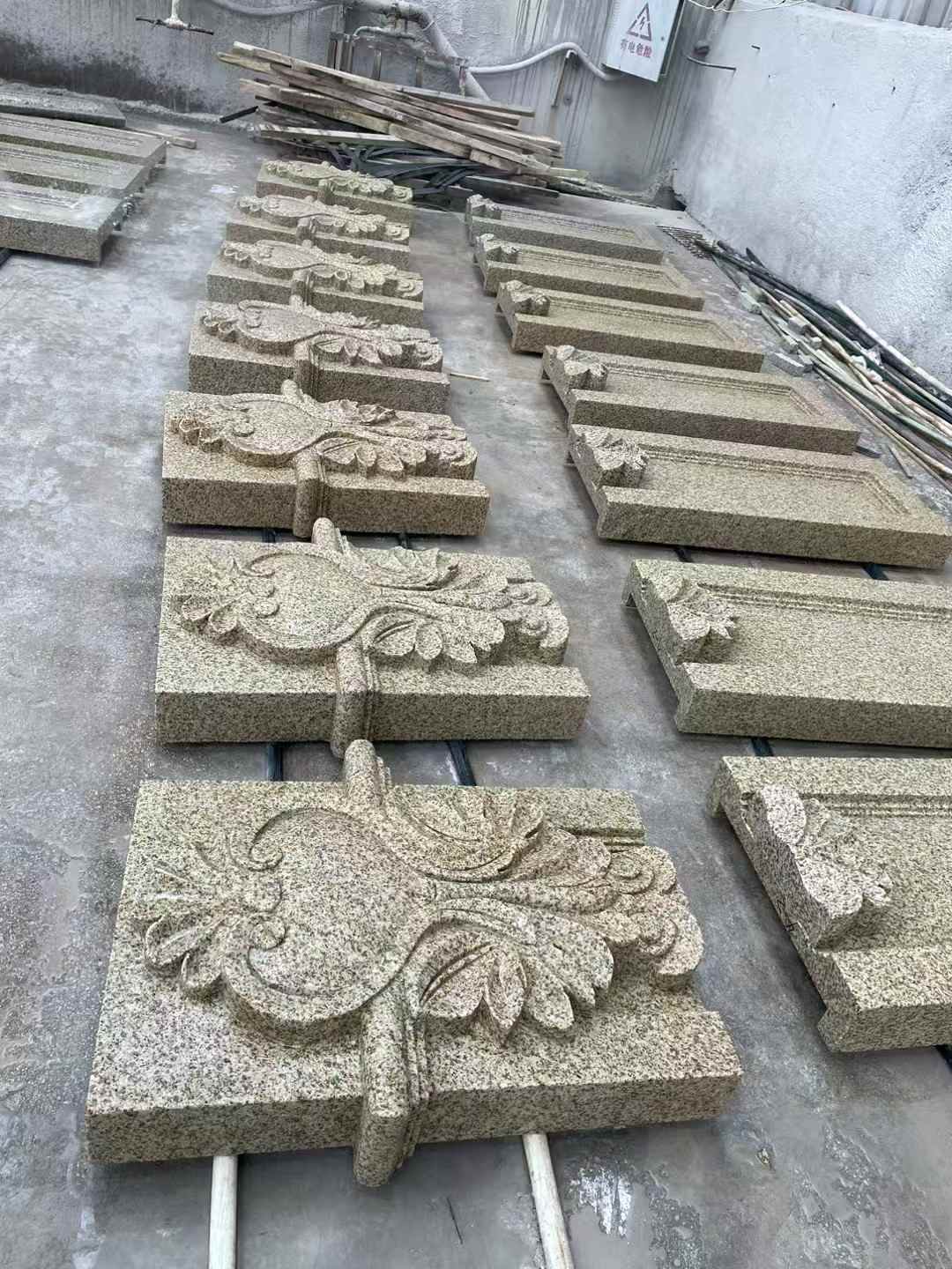 内蒙古 黄金麻花岗岩别墅外墙雕刻板